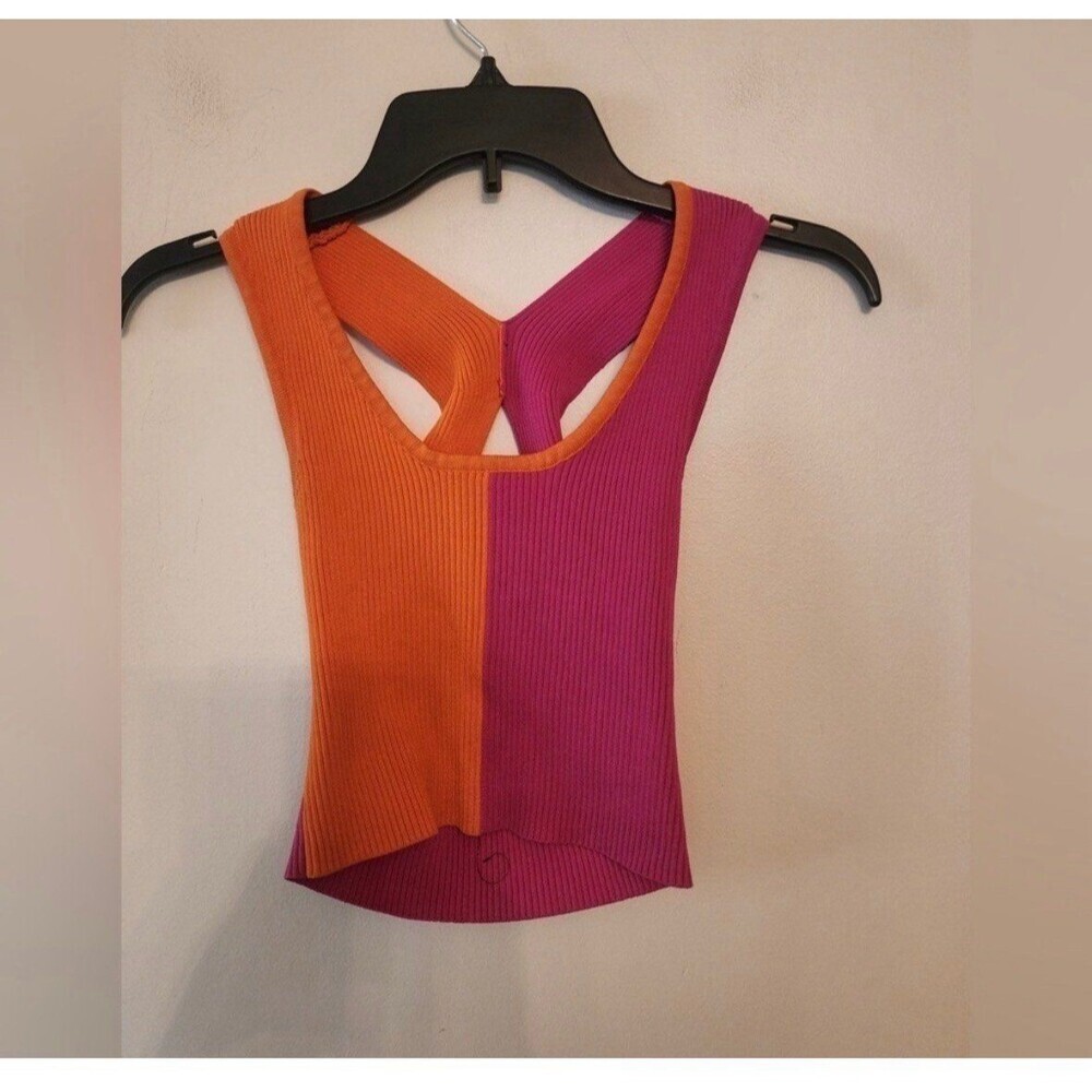 Fashion nova purple orange tank top blouse size xs